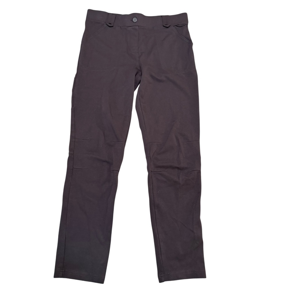 Betabrand Dress Pant Yoga Pants Carpenter Straight Leg Gray Women L Long